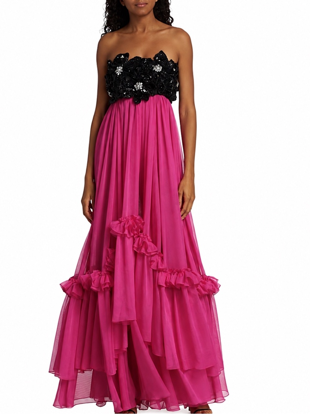 PatBO Strapless Hand-Beaded Gown NWT Size 10